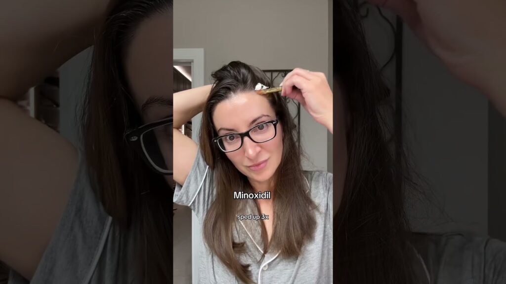 Hair care routine with Female minoxidil results